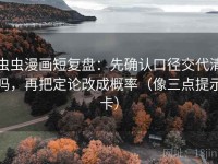 虫虫漫画短复盘：先确认口径交代清吗，再把定论改成概率（像三点提示卡）