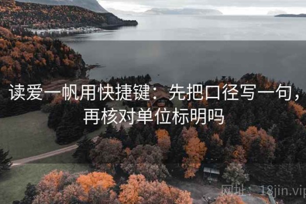 读爱一帆用快捷键：先把口径写一句，再核对单位标明吗