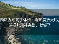 西瓜视频句子体检：看热度放大吗，做把引用补完整，就够了