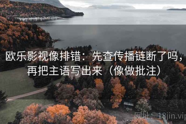 欧乐影视像排错：先查传播链断了吗，再把主语写出来（像做批注）