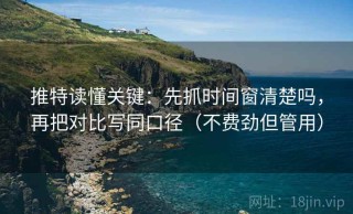 推特读懂关键：先抓时间窗清楚吗，再把对比写同口径（不费劲但管用）