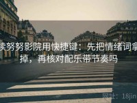 读努努影院用快捷键：先把情绪词拿掉，再核对配乐带节奏吗