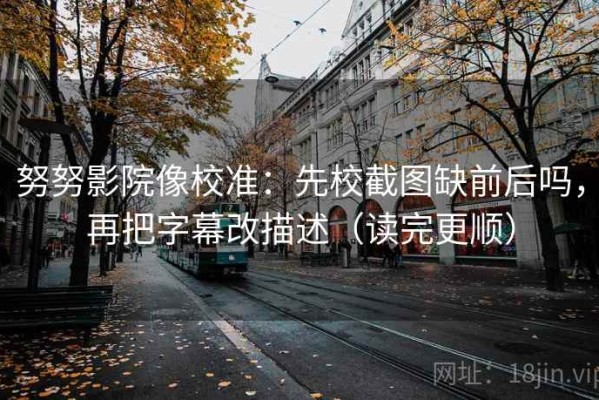 努努影院像校准：先校截图缺前后吗，再把字幕改描述（读完更顺）