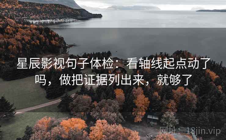 星辰影视句子体检：看轴线起点动了吗，做把证据列出来，就够了